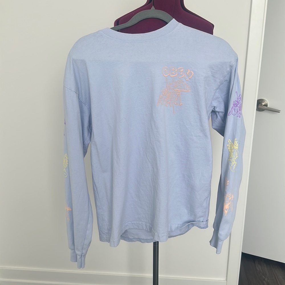 Blue oversized obey king sleeve